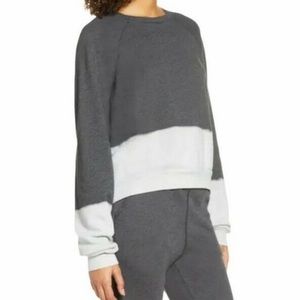 Zella Grey Ombre Carey Crew High/Low Sweatshirt!